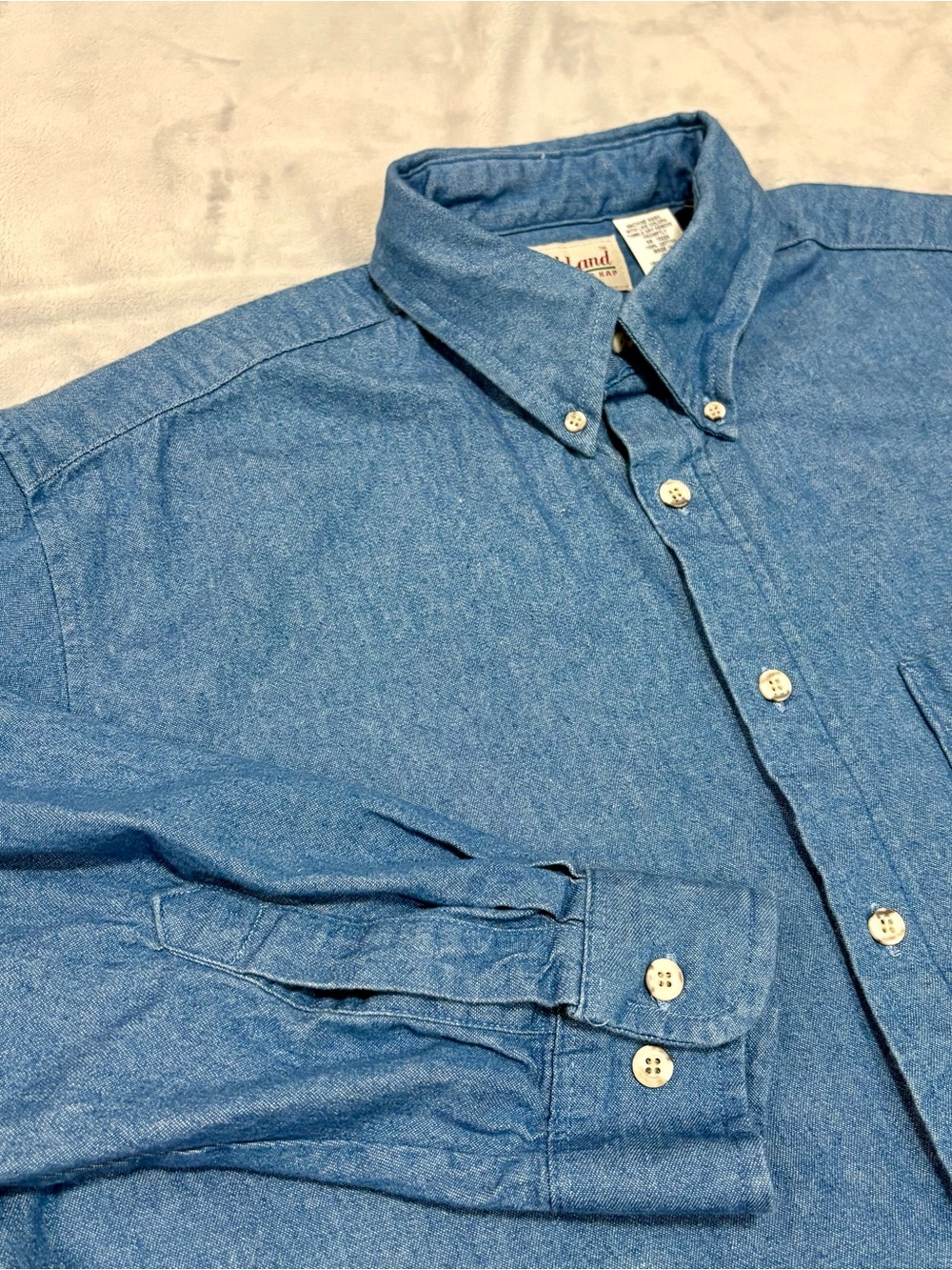 Vintage 90’s Highland By Red Kap Workwear Americana Heritage Chambray Shirt